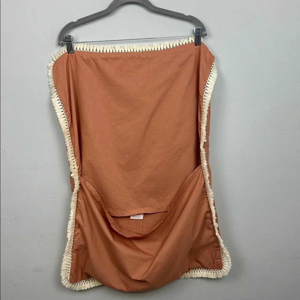 NWOT Threshold Cotton Tassel Border Sham Set of 2 Full/Queen Terracotta